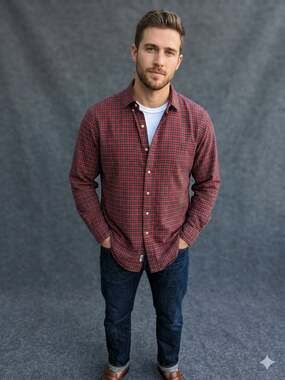 Polo Ralph Lauren XXL 120's 2-Ply Cotton Red & Green Plaid Button Down Shirt